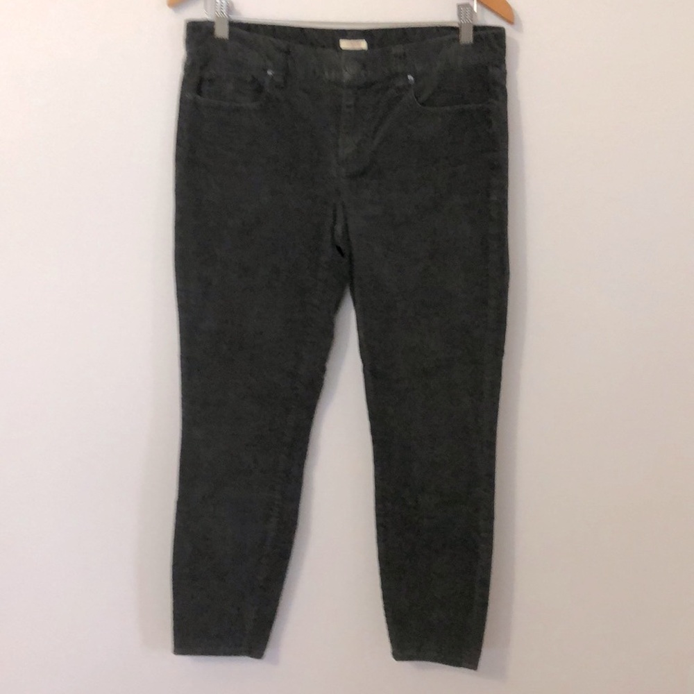 J Crew charcoal “Toothpick” corduroys